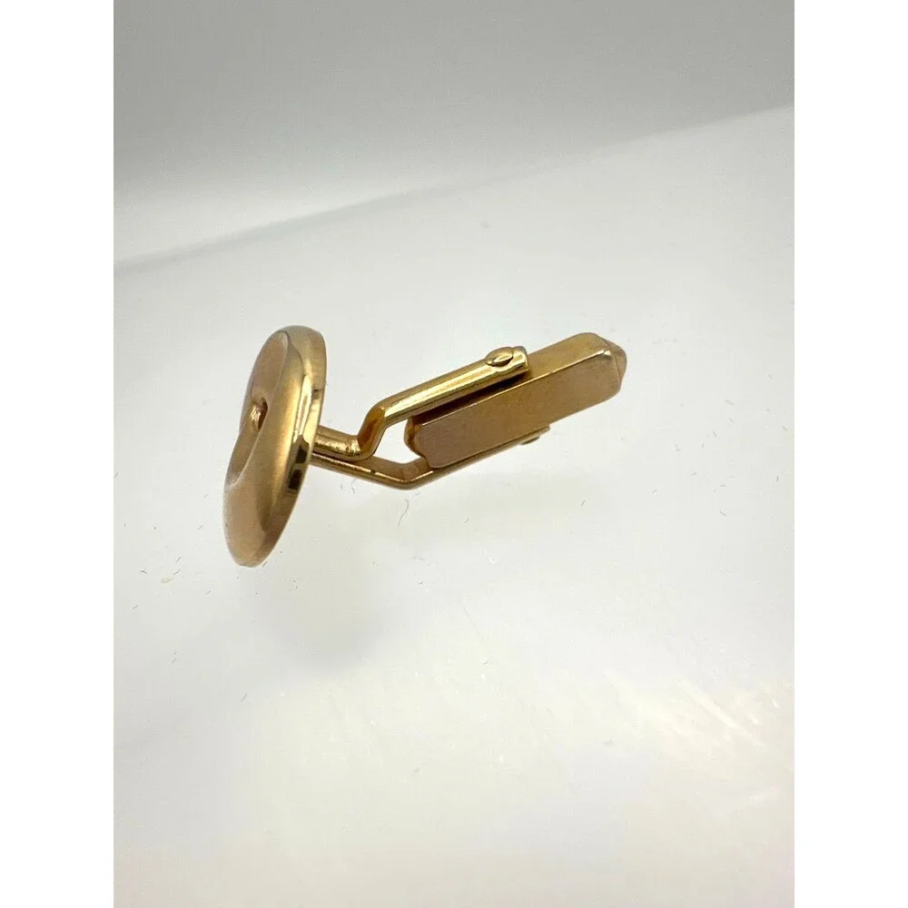 Vintage Swank Gold Tone Abstract Mod Single Cufflink –‎ Mid Century Modern